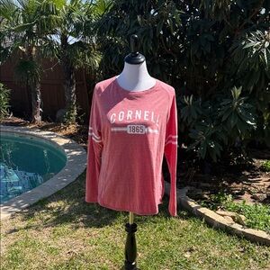 Cornell 1865 Red Long Sleeve Tee